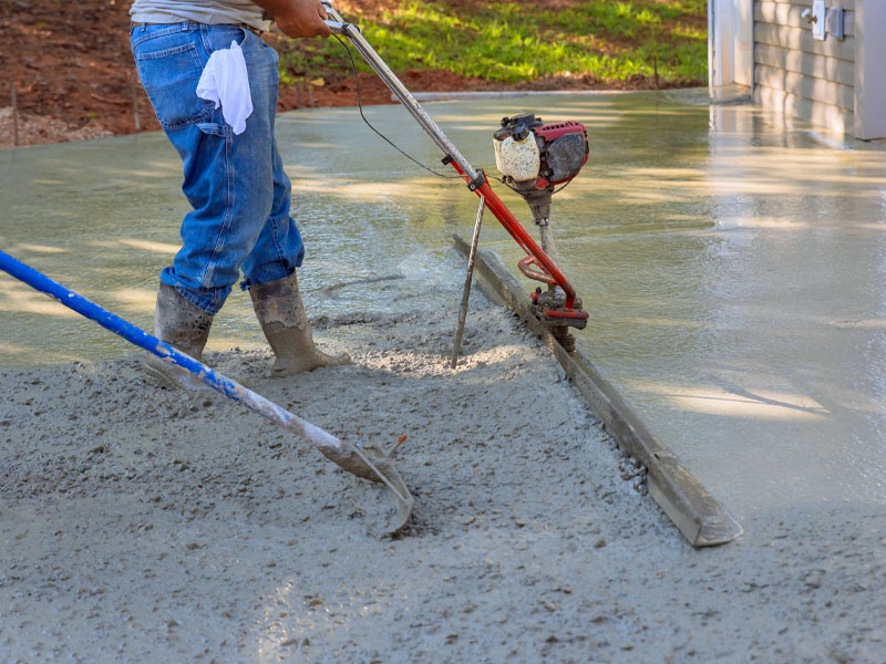 concrete driveway dig um up poured concrete