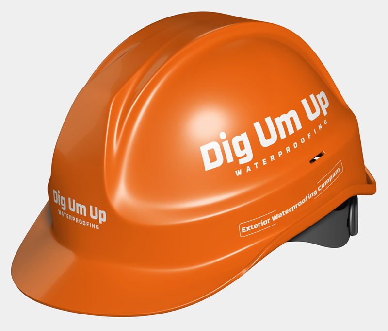 dig um exterior basement waterproofing